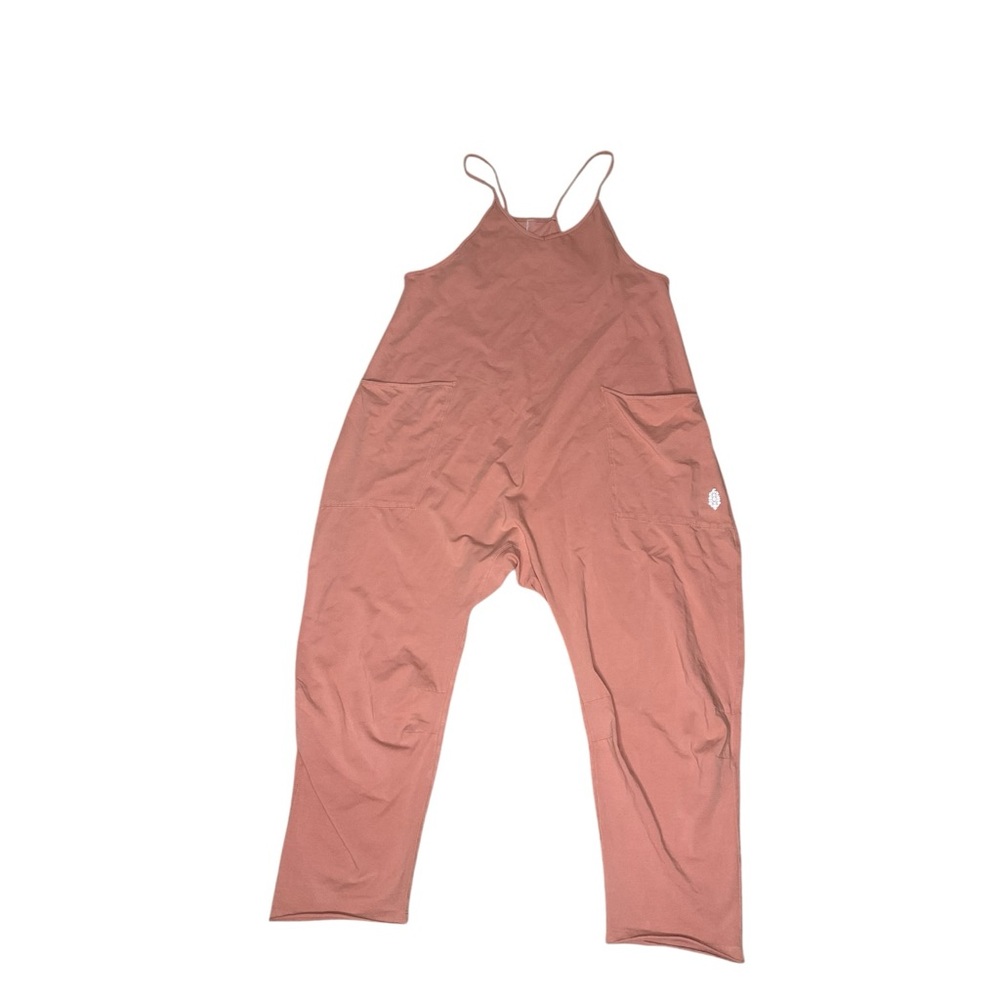 Free People Movement Jumpsuit Romper Pink Athleisure Utility Pocket M NWT